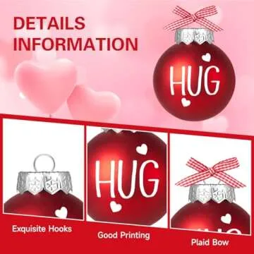24Pcs Valentines Day Ball Ornaments for Love