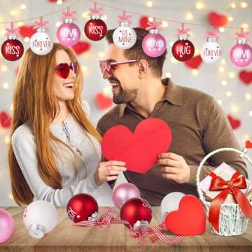 24Pcs Valentines Day Ball Ornaments for Love
