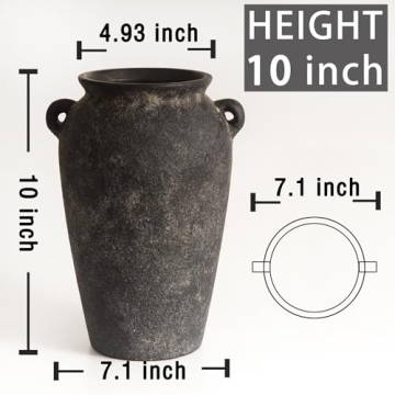 Unique 10 Inch Terracotta Vase for Elegant Home Decor