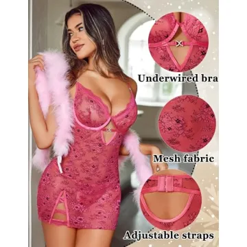 Avidlove Women Sexy Lace Chemise for Valentine’s Day