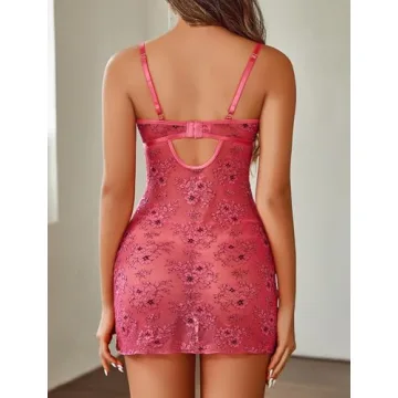 Avidlove Women Sexy Lace Chemise for Valentine’s Day