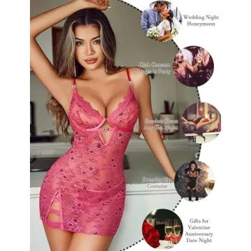 Avidlove Women Sexy Lace Chemise for Valentine’s Day