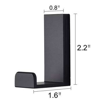 VOROMADU Coat Hooks Wall Mounted Towel Holder Heavy Duty Single Robe Hanger for Bathroom Kitchen Off...