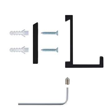 VOROMADU Coat Hooks Wall Mounted Towel Holder Heavy Duty Single Robe Hanger for Bathroom Kitchen Office, 3 Pack Solid Anodized Aluminum (Black)