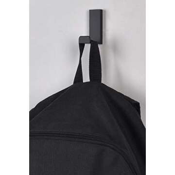 VOROMADU Coat Hooks Wall Mounted Towel Holder Heavy Duty Single Robe Hanger for Bathroom Kitchen Office, 3 Pack Solid Anodized Aluminum (Black)