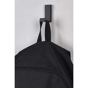 VOROMADU Coat Hooks Wall Mounted Towel Holder Heavy Duty Single Robe Hanger for Bathroom Kitchen Office, 3 Pack Solid Anodized Aluminum (Black)