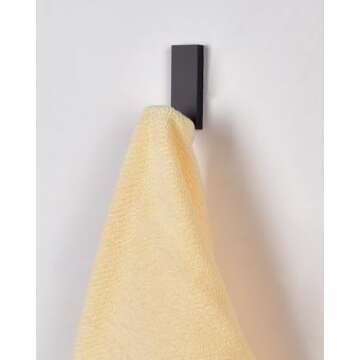 VOROMADU Coat Hooks Wall Mounted Towel Holder Heavy Duty Single Robe Hanger for Bathroom Kitchen Office, 3 Pack Solid Anodized Aluminum (Black)