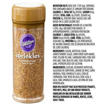 Wilton Gold Cupcake Decorating Kit, 4-Piece - Gold Baking Cups and Sprinkles