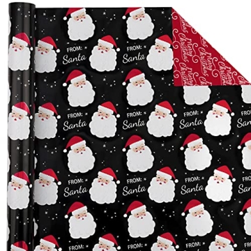 WRAPAHOLIC Reversible Christmas Wrapping Paper Roll 33 Feet