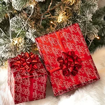 WRAPAHOLIC Reversible Christmas Wrapping Paper Roll 33 Feet