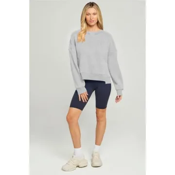 MEROKEETY Women's Stylish Fleece Crop Sweatshirt 2024