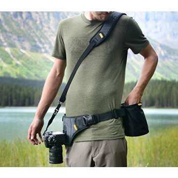 Cotton Carrier Slingbelt with Tether for Cameras