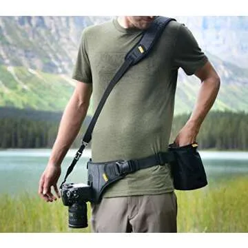 Cotton Carrier Slingbelt with Tether for Cameras