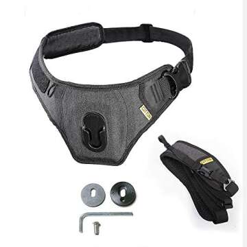 Cotton Carrier Slingbelt with Tether for Cameras