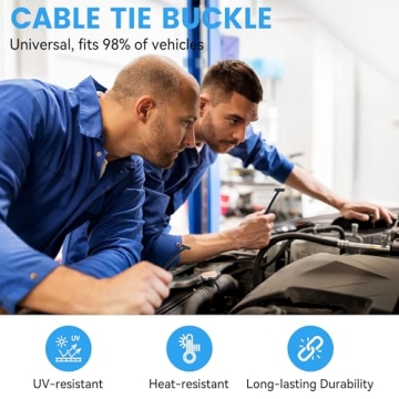 100 Pcs Nylon Universal Cable Tie Buckle - New Multifunctional Nylon Zip Ties With Pin & Button Desi...