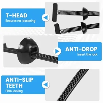 Durable 100 Pcs Universal Nylon Cable Tie Buckles