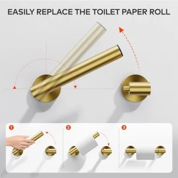 Day Moon™ Gold Toilet Paper Holder - Stylish & Durable