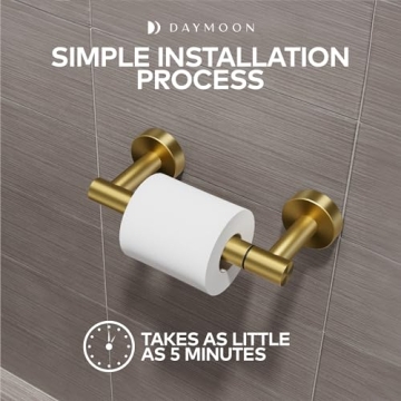 Day Moon™ Gold Toilet Paper Holder - Stylish & Durable
