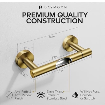 Day Moon™ Gold Toilet Paper Holder - Stylish & Durable