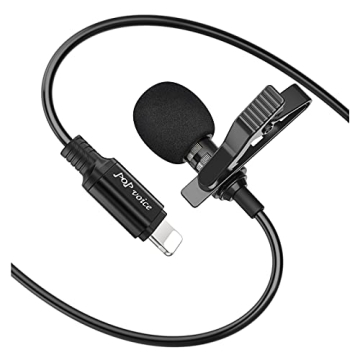 PoP voice Microphone Professional for iPhone Lavalier Lapel Omnidirectional Microphone for iPad, iPo...