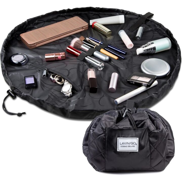 Deluxe Drawstring Cosmetic Pouch & Makeup Bag