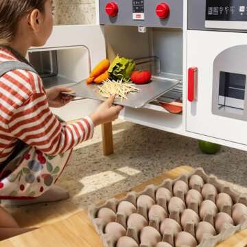 SallyFashion 24 PCS Unpainted Wooden Eggs for DIY Crafts