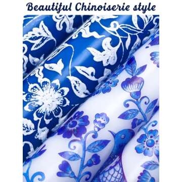 Conelist 12 Pack Chinoiserie Taper Candles Blue and White Willow Decorative Taper Candles Bulk for Coworkers Home Decoration Wedding Women(10 Inch)