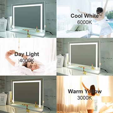 Lighted Vanity Mirror with Touch Screen Control and USB