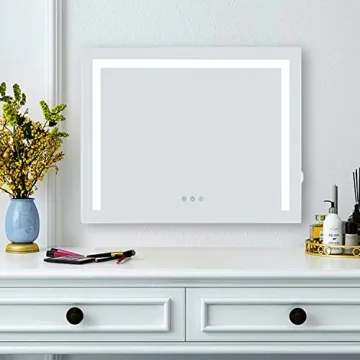 Lighted Vanity Mirror with Touch Screen Control and USB