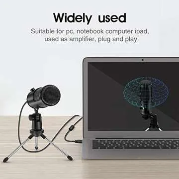Amalen USB Microphone for Computer - Metal Condenser Recording Microphone for Laptop MAC or Windows Cardioid Studio Recording Vocals, Voice Overs,Streaming Broadcast and YouTube Videos
