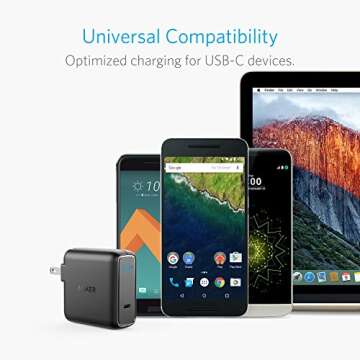 Anker USB C Charger 30W with Power Delivery, PowerPort Speed PD 30 for MacBook Pro/Air (2018), iPad Pro (2018), iPhone XS/XS Max/XR/X/8/Plus, Nexus, LG G5, Pixel, MateBook, and More.