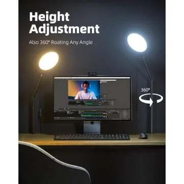 Weilisi Desk Ring Light for Zoom Meetings & Video Calls