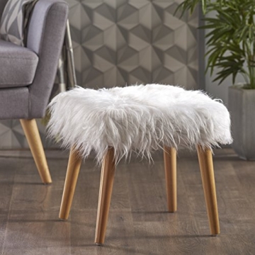 Christopher Knight Huxley Faux Fur Ottoman for Style