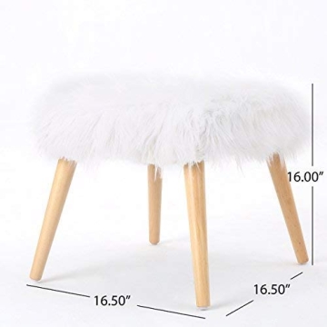 Christopher Knight Huxley Faux Fur Ottoman for Style