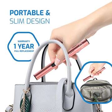 ilumin Premium Electric Arc Lighter, USB Rechargeable Candle Lighter with Power Indicator & Safety Switch, Wind Resistant Flameless Grill Lighter, Plasma Multipurpose Long Lighter for BBQ Electronic