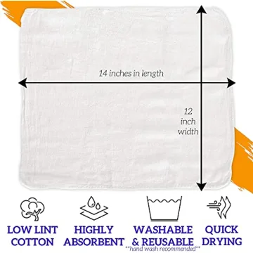 Buy 50 Bulk Cotton Shop Towels - Eco-Friendly Cleaning Essential