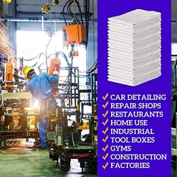 Buy 50 Bulk Cotton Shop Towels - Eco-Friendly Cleaning Essential