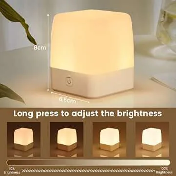 IZETIANZHE Night Light for Kids, LED Touch Baby Night Light for Breastfeeding, Dimmable Nightlight for Bedroom Nursery Lamp Rechargeable Portable Night Light with Memory Function Bedside Light