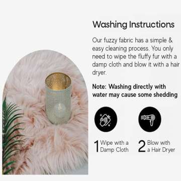 FabricLA Faux Fur Fabric by The Yard - Artificial Craft Fur - 36" X 60" Inch Wide - Fur Fabric for Craft Supply, DIY Furry Plush Projects, Sewing, Decoration, Upholstery, Bubble Gum, 1 Yard