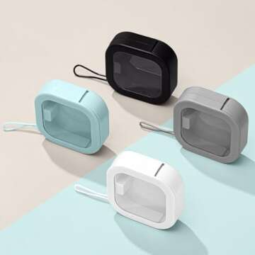 Kathfly 4 Pcs Assorted Colors Hair Tie Organizer Portable Hair Accessory Storage Containers Stackabl...