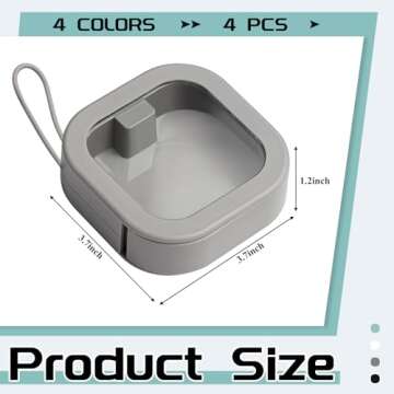 Kathfly 4 Pcs Assorted Colors Hair Tie Organizer Portable Hair Accessory Storage Containers Stackable Tie Bobby Pin Holder Home Cotton Swab Dispenser Accessories Jewelry Organizer Box