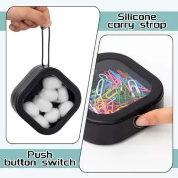 Kathfly 4 Pcs Assorted Colors Hair Tie Organizer Portable Hair Accessory Storage Containers Stackable Tie Bobby Pin Holder Home Cotton Swab Dispenser Accessories Jewelry Organizer Box