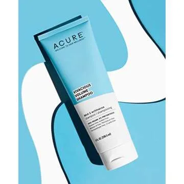 Acure Vivacious Volume Shampoo | Revitalize and Volumize: Mint and Echinacea Infused Regimen for Fine, Fragile Hair, 8 Fl Oz