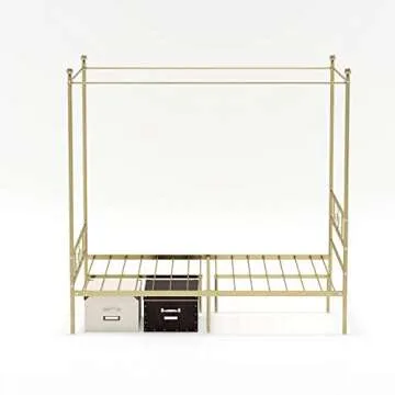 Stylish Weehom Canopy Bed with Under-Bed Storage - Queen
