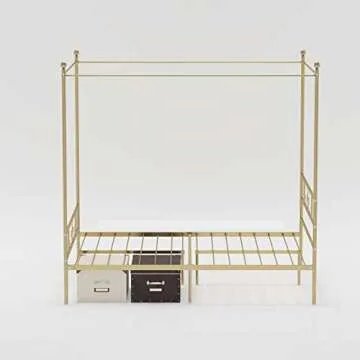 Stylish Weehom Canopy Bed with Under-Bed Storage - Queen