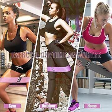 Resistance Bands for Working Out, Exercise Workout Bands for Women & Men, 3 Levels Elastic Stretch Bands for Exercise with Carry Bag for Physical Therapy, Home Fitness, Strength Training, Yoga