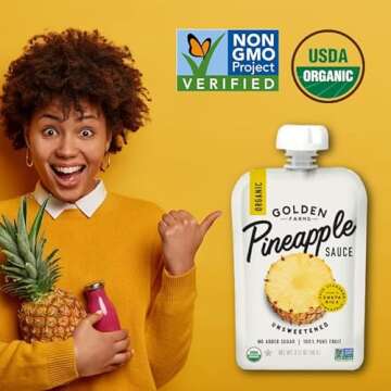 Golden Farms Pineapple Pouches - Pure Fruit Snacks