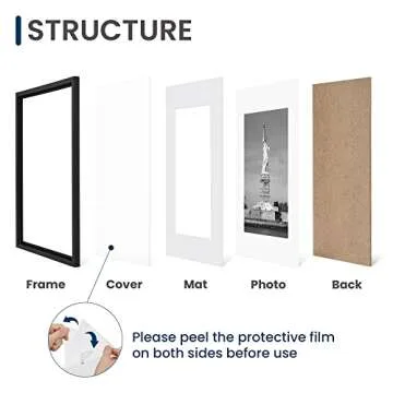 ENJOYBASICS 8x10 Picture Frame, Display Poster 5x7 with Mat or 8 x 10 Without, Wall Gallery Photo Frames, Black, 2 Pack