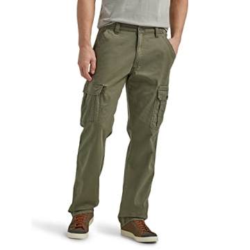 Mens Olive Stretch Cargo Pant by Wrangler Authentics