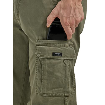 Mens Olive Stretch Cargo Pant by Wrangler Authentics